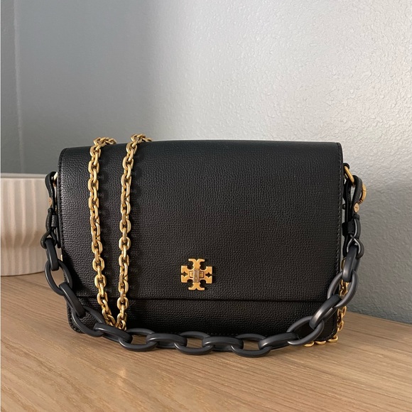 Tory Burch Kira Chunky Double Strap Shoulder or Crossbody Bag GHW - Picture 1 of 15